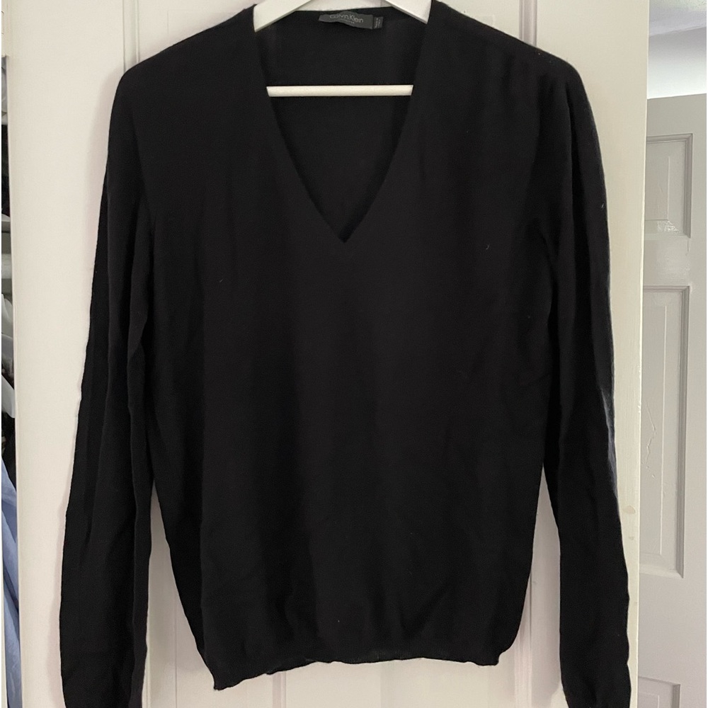 Calvin Klein Collection Lightweight Cashmere V-Ne… - image 2
